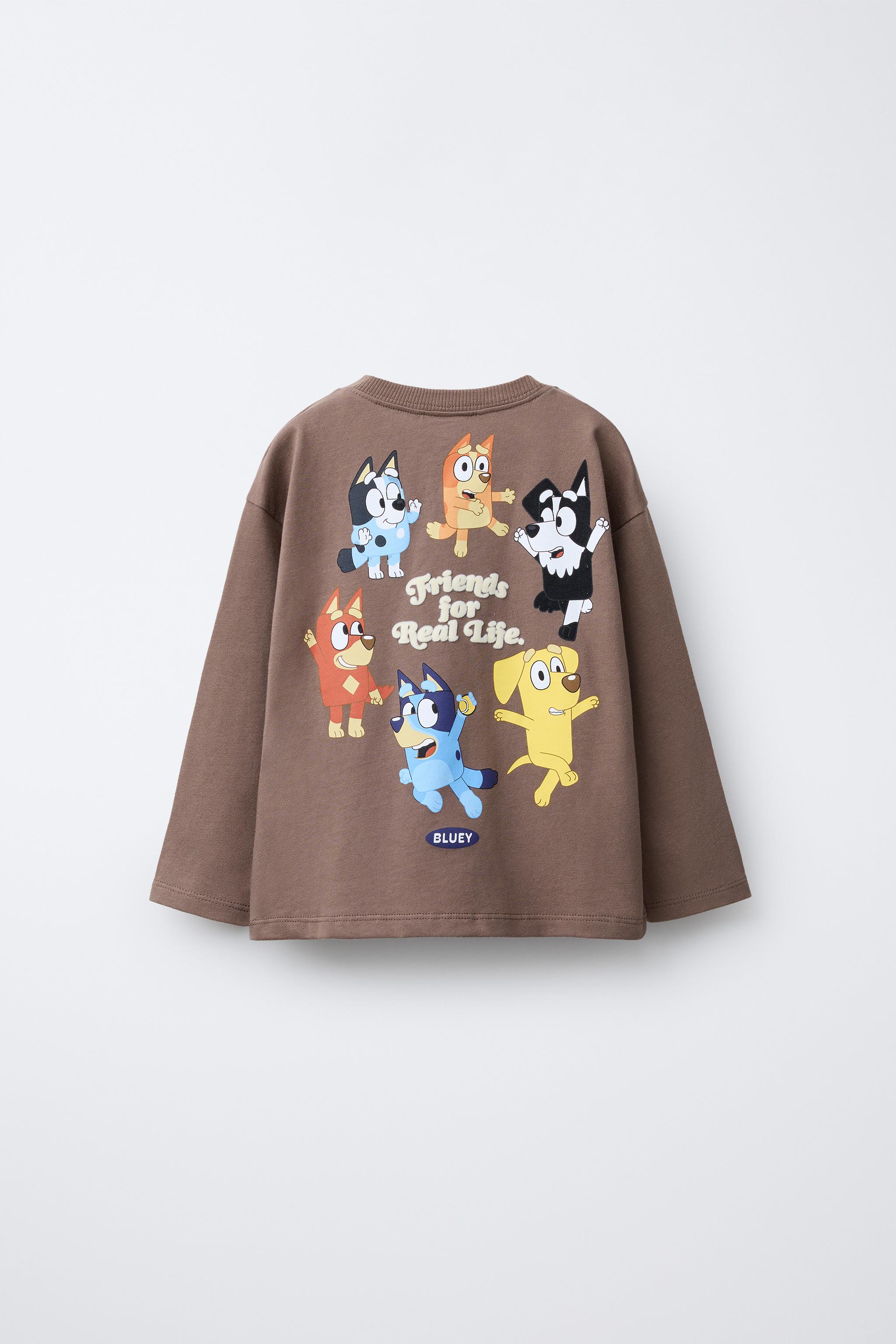 T-SHIRT IMPRIMÉ FLOQUÉ BLUEY © LUDO STUDIO